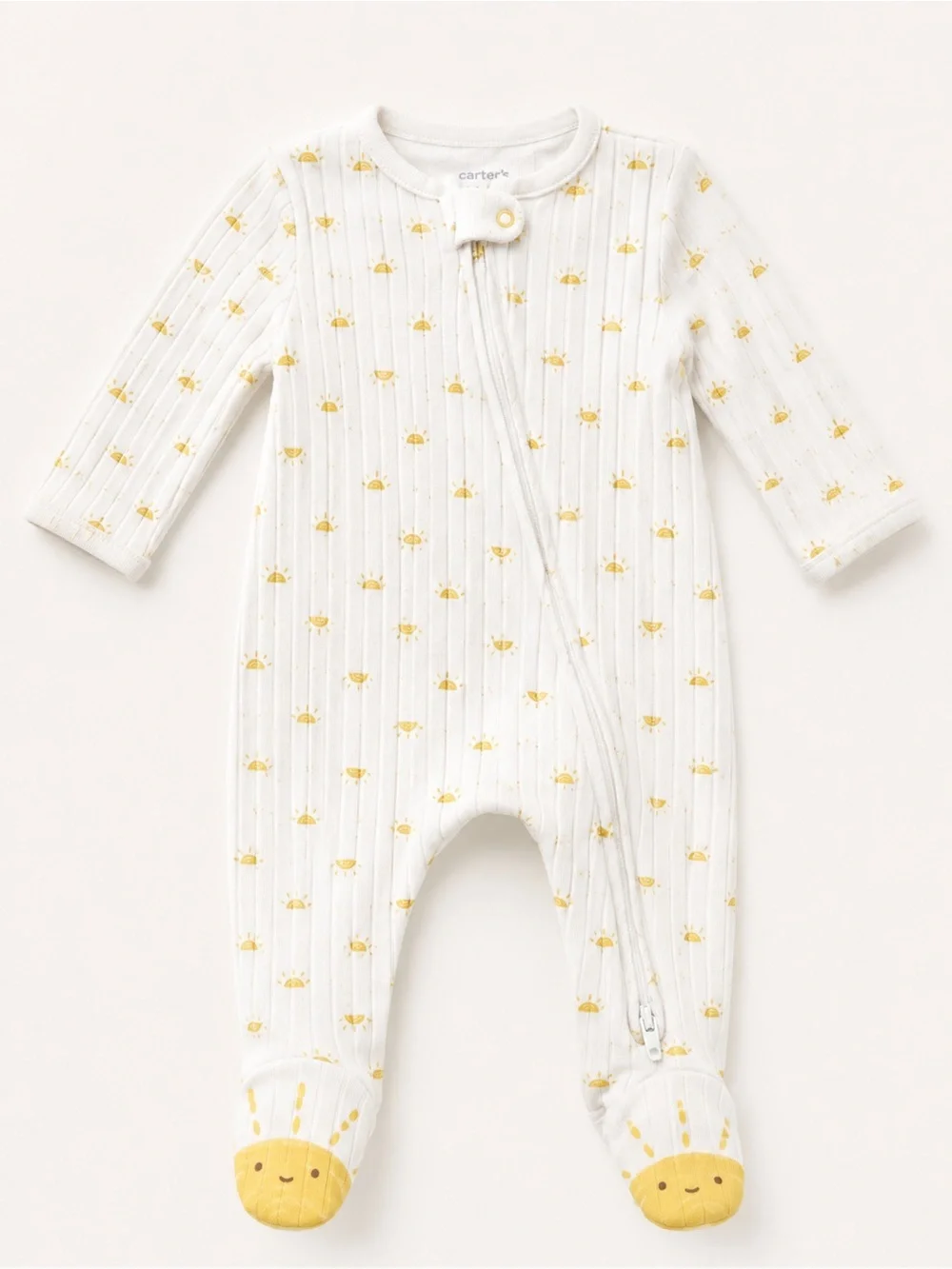 Carter’s - Double Zipper Sleeper W/ Sunshine Print (Cotton & Poly) - 3M
